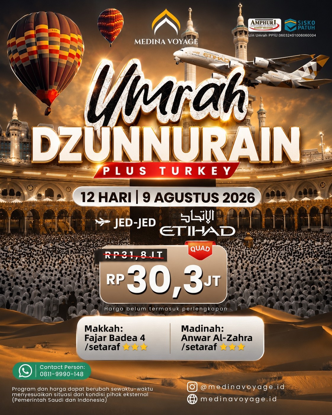 Umrah 10 Hari + Turkey